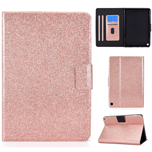 For Amazon Fire Max 11 2023 Glitter Powder Smart Leather Tablet Case(Rose Gold) - Amazon by buy2fix | Online Shopping UK | buy2fix