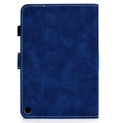 For Amazon Fire Max 11 2023 Cowhide Texture Smart Leather Tablet Case(Blue) - Amazon by buy2fix | Online Shopping UK | buy2fix