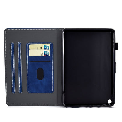 For Amazon Fire Max 11 2023 Cowhide Texture Smart Leather Tablet Case(Blue) - Amazon by buy2fix | Online Shopping UK | buy2fix