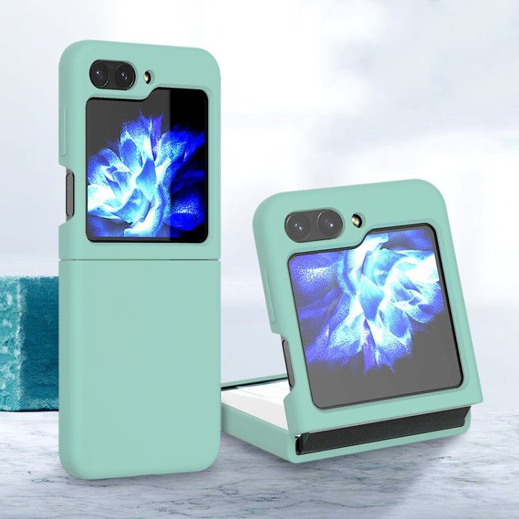 For Samsung Galaxy Z Flip5 Silicone Skin Feel Folding Phone Case(Glacier Blue) - Galaxy Z Flip5 Cases by buy2fix | Online Shopping UK | buy2fix