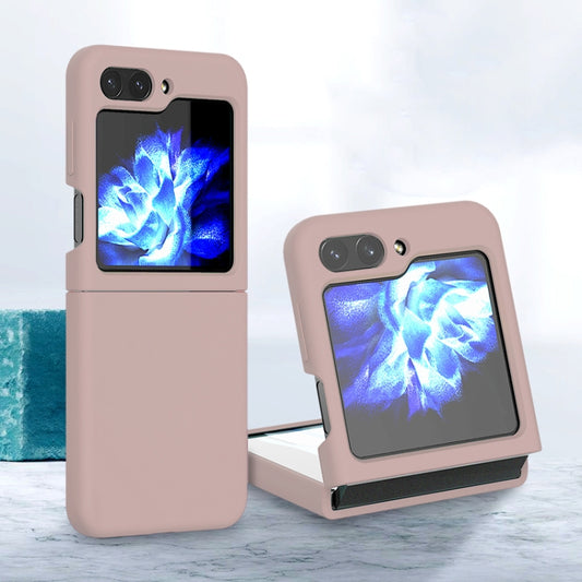 For Samsung Galaxy Z Flip5 Silicone Skin Feel Folding Phone Case(Pink) - Galaxy Z Flip5 Cases by buy2fix | Online Shopping UK | buy2fix