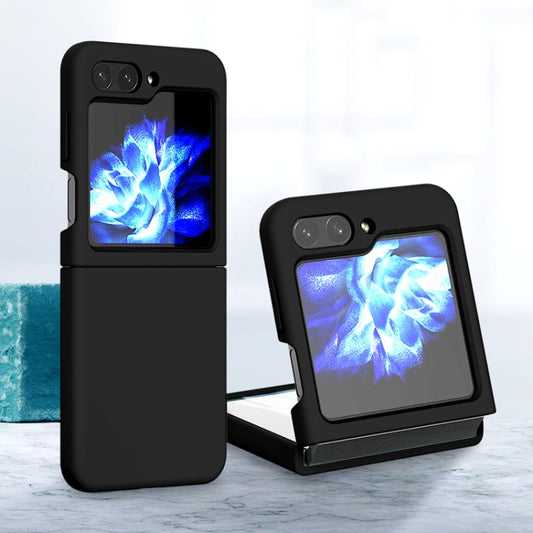 For Samsung Galaxy Z Flip5 Silicone Skin Feel Folding Phone Case(Black) - Galaxy Z Flip5 Cases by buy2fix | Online Shopping UK | buy2fix