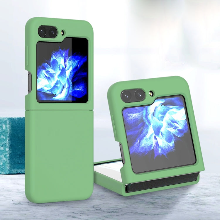 For Samsung Galaxy Z Flip5 Silicone Skin Feel Folding Phone Case(Matcha Green) - Galaxy Z Flip5 Cases by buy2fix | Online Shopping UK | buy2fix