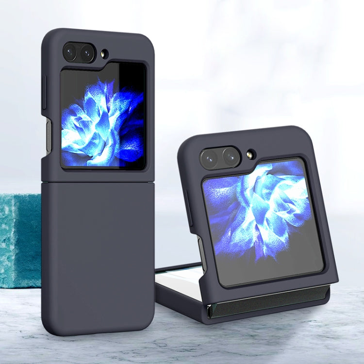 For Samsung Galaxy Z Flip5 Silicone Skin Feel Folding Phone Case(Grey) - Galaxy Z Flip5 Cases by buy2fix | Online Shopping UK | buy2fix