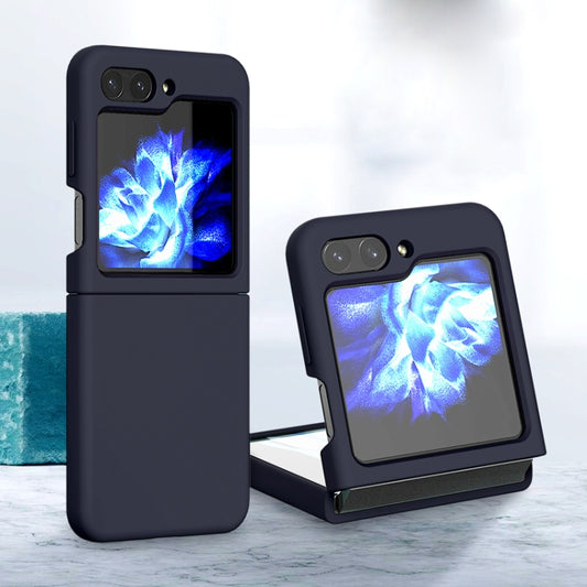 For Samsung Galaxy Z Flip5 Silicone Skin Feel Folding Phone Case(Midnight Blue) - Galaxy Z Flip5 Cases by buy2fix | Online Shopping UK | buy2fix