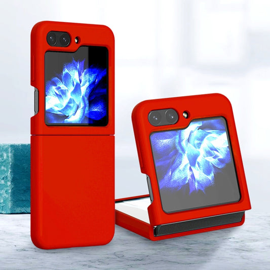 For Samsung Galaxy Z Flip5 Silicone Skin Feel Folding Phone Case(Red) - Galaxy Z Flip5 Cases by buy2fix | Online Shopping UK | buy2fix