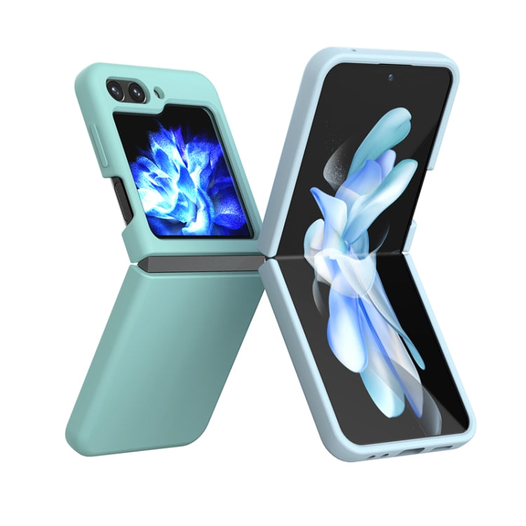 For Samsung Galaxy Z Flip5 Silicone Skin Feel Folding Phone Case(Lemon Yellow) - Galaxy Z Flip5 Cases by buy2fix | Online Shopping UK | buy2fix