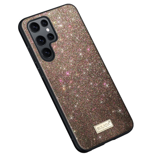For Samsung Galaxy S23 Ultra 5G SULADA Glittery TPU Hybrid Handmade Leather Phone Case(Colorful) - Galaxy S23 Ultra 5G Cases by SULADA | Online Shopping UK | buy2fix