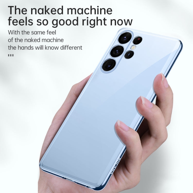 For Samsung Galaxy S23 5G SULADA Shockproof Plating TPU Transparent Phone Case(Purple) by SULADA