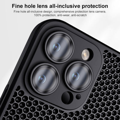 For iPhone 12 Pro Max Honeycomb Radiating PC Phone Case(Orange) - iPhone 12 Pro Max Cases by buy2fix | Online Shopping UK | buy2fix