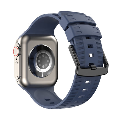Tire Texture Silicone Watch Band For Apple Watch Ultra 49mm(Midnight Blue) - Watch Bands by buy2fix | Online Shopping UK | buy2fix