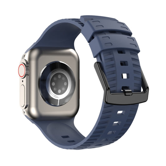 Tire Texture Silicone Watch Band For Apple Watch Ultra 49mm(Midnight Blue) - Watch Bands by buy2fix | Online Shopping UK | buy2fix