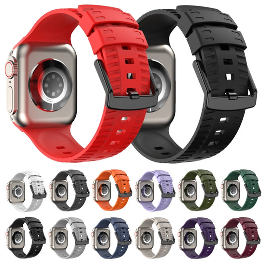 Tire Texture Silicone Watch Band For Apple Watch Ultra 49mm(Midnight Blue) - Watch Bands by buy2fix | Online Shopping UK | buy2fix