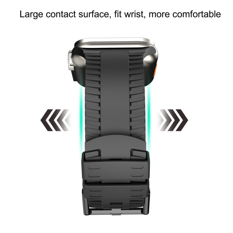 Tire Texture Silicone Watch Band For Apple Watch Ultra 49mm(Midnight Blue) - Watch Bands by buy2fix | Online Shopping UK | buy2fix