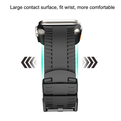 Tire Texture Silicone Watch Band For Apple Watch Ultra 49mm(Midnight Blue) - Watch Bands by buy2fix | Online Shopping UK | buy2fix