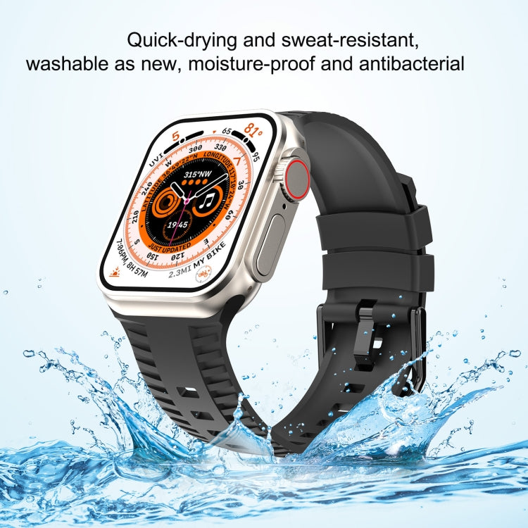 Tire Texture Silicone Watch Band For Apple Watch Ultra 49mm(Midnight Blue) - Watch Bands by buy2fix | Online Shopping UK | buy2fix