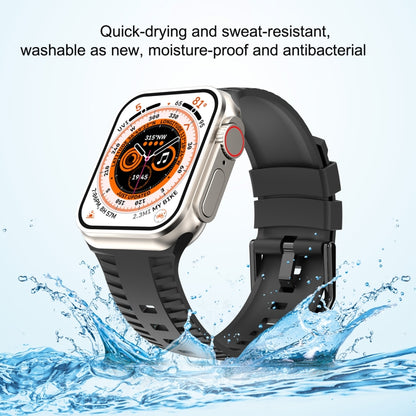 Tire Texture Silicone Watch Band For Apple Watch Ultra 49mm(Midnight Blue) - Watch Bands by buy2fix | Online Shopping UK | buy2fix