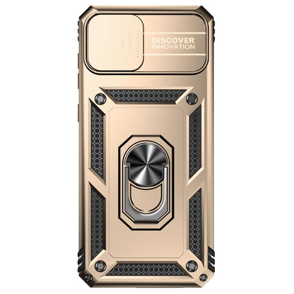 For Samsung Galaxy A04 Sliding Camshield Holder Phone Case(Gold) by buy2fix