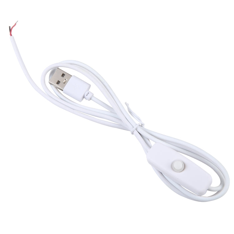 1m USB DC Cable with Switch(White) by buy2fix
