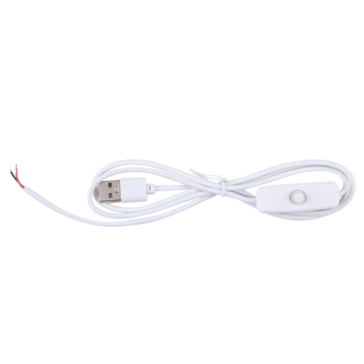 1m USB DC Cable with Switch(White) by buy2fix
