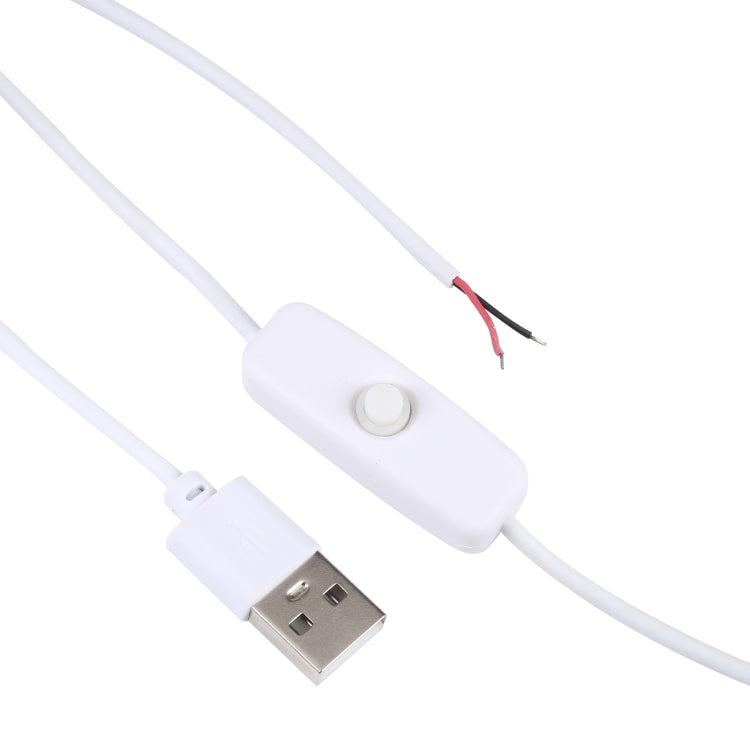 1m USB DC Cable with Switch(White) by buy2fix