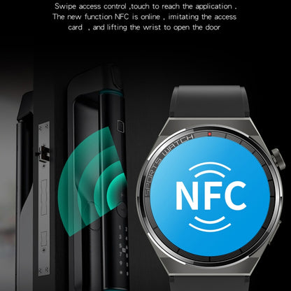 KT62 1.36 inch TFT Round Screen Smart Watch Supports Bluetooth Call/Blood Oxygen Monitoring, Strap:Leather Strap(Silver) by buy2fix