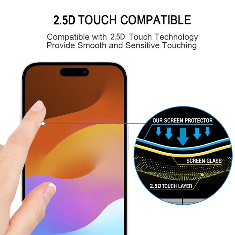 For iPhone 15 Pro Max Full Glue Screen Tempered Glass Film - iPhone 15 Pro Max Tempered Glass by buy2fix | Online Shopping UK | buy2fix