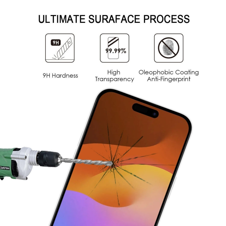 For iPhone 15 Pro Max Full Glue Screen Tempered Glass Film - iPhone 15 Pro Max Tempered Glass by buy2fix | Online Shopping UK | buy2fix