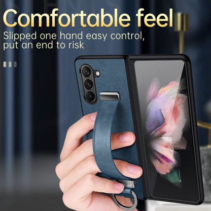 For Samsung Galaxy Z Fold5 SULADA PC Hybrid Leather Texture Skin Feel Shockproof Phone Case(Brown) - Galaxy Z Fold5 Cases by SULADA | Online Shopping UK | buy2fix