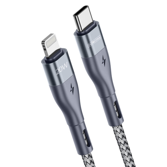 DUZZONA A1 PD 20W Type-C to 8 Pin Fast Charging Data Cable, Length:3m(Grey) - 2 in 1 Cable by DUZZONA | Online Shopping UK | buy2fix
