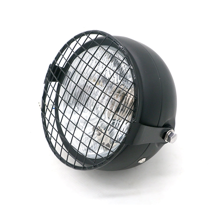 Motorcycle Reticular Retro Lamp LED Headlight Modification Accessories for Halley / Honda CG125 / Suzuki GN125(White) - In Car by buy2fix | Online Shopping UK | buy2fix