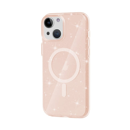 For iPhone 15 Terminator Style Glitter Powder MagSafe Magnetic Phone Case(Gold) - iPhone 15 Cases by buy2fix | Online Shopping UK | buy2fix