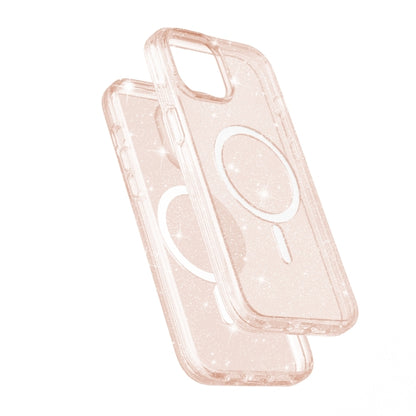For iPhone 15 Plus Terminator Style Glitter Powder MagSafe Magnetic Phone Case(Gold) - iPhone 15 Plus Cases by buy2fix | Online Shopping UK | buy2fix