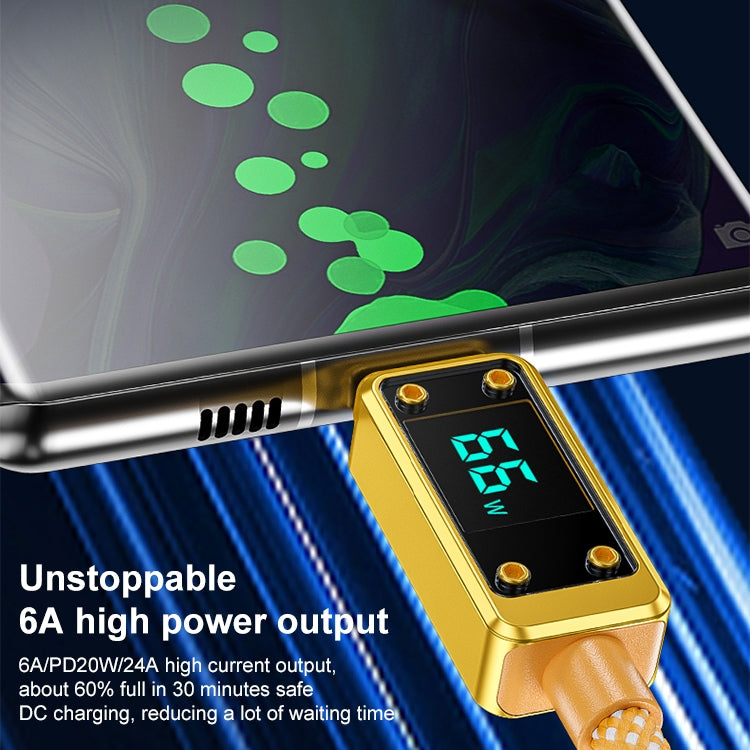 WK WDC-06i 2.4A USB to 8 Pin Digital Display Data Cable, Length: 1m(Yellow) - Normal Style Cable by WK | Online Shopping UK | buy2fix