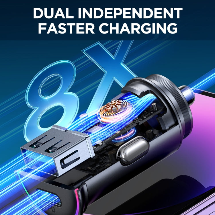 JOYROOM JR-CCN04 60W PD+QC3.0 Mini Metal Car Charger(Black) - Car Charger by JOYROOM | Online Shopping UK | buy2fix