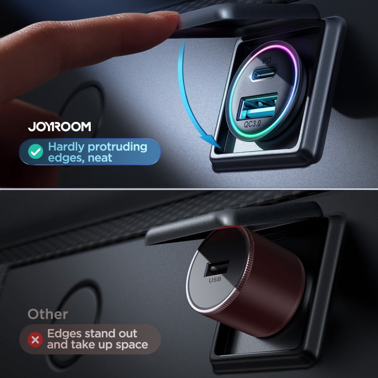 JOYROOM JR-CCN04 60W PD+QC3.0 Mini Metal Car Charger(Black) - Car Charger by JOYROOM | Online Shopping UK | buy2fix
