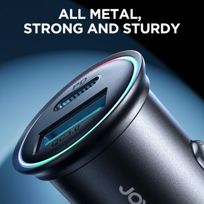 JOYROOM JR-CCN04 60W PD+QC3.0 Mini Metal Car Charger(Black) - Car Charger by JOYROOM | Online Shopping UK | buy2fix