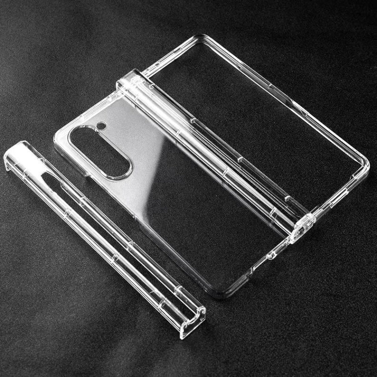 For Samsung Galaxy Z Fold5 3 in 1 PC Transparent Shockproof Protective Phone Case(Transparent) - Galaxy Z Fold5 Cases by buy2fix | Online Shopping UK | buy2fix