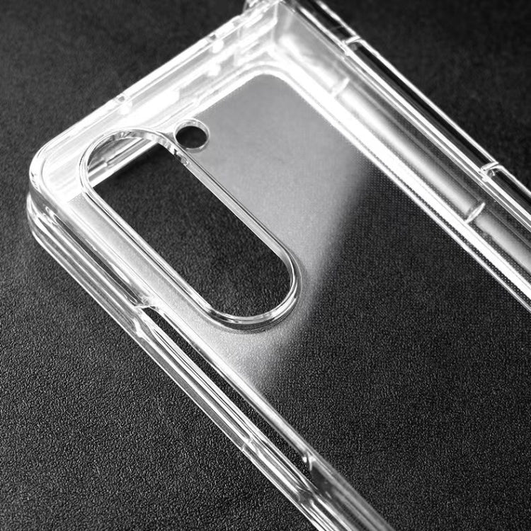 For Samsung Galaxy Z Fold5 3 in 1 PC Transparent Shockproof Protective Phone Case(Transparent) - Galaxy Z Fold5 Cases by buy2fix | Online Shopping UK | buy2fix