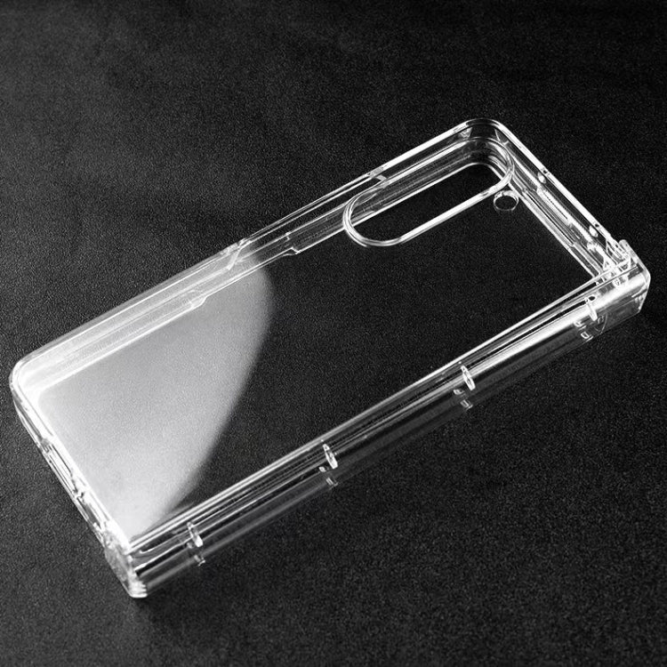 For Samsung Galaxy Z Fold5 3 in 1 PC Transparent Shockproof Protective Phone Case(Transparent) - Galaxy Z Fold5 Cases by buy2fix | Online Shopping UK | buy2fix
