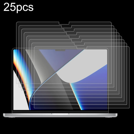 For MacBook Pro 14.2 inch A2442/A2779/14&#160;M5&#160;2025&#160;A3434 25pcs 9H Laptop Screen Explosion-proof Tempered Glass Protective Film by buy2fix