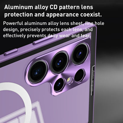 For Samsung Galaxy S22+ 5G MagSafe HD Spring Buckle Metal Phone Case(Purple) - Galaxy S22+ 5G Cases by buy2fix | Online Shopping UK | buy2fix