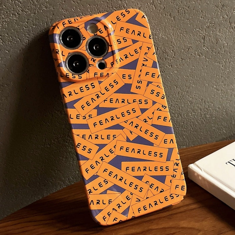 For iPhone 11 Pro Painted Pattern Precise Hole PC Phone Case(Orange Label) by buy2fix