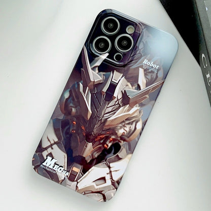 For iPhone 11 Pro Painted Pattern Precise Hole PC Phone Case(Golden Robot) by buy2fix