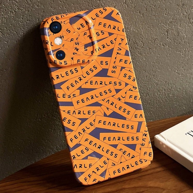 For iPhone XS Max Painted Pattern Precise Hole PC Phone Case(Orange Label) by buy2fix