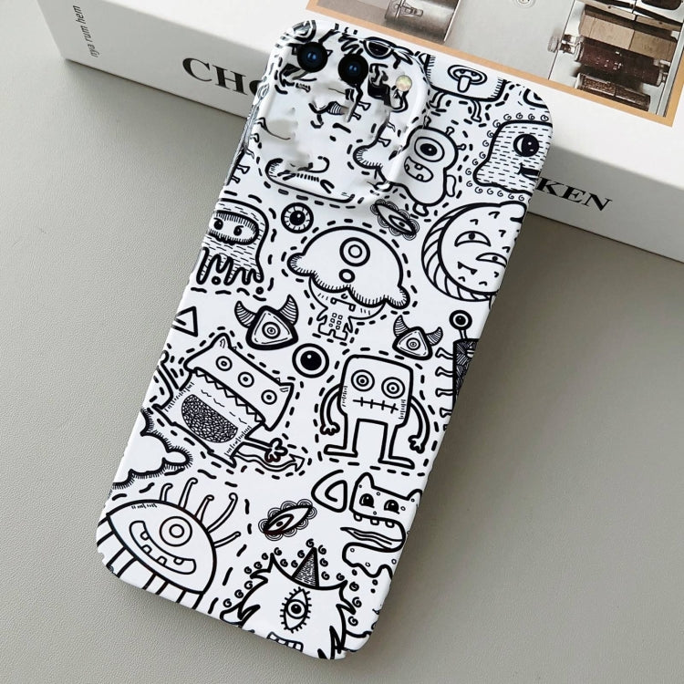 For iPhone 8 Plus / 7 Plus Painted Pattern Precise Hole PC Phone Case(Block Monster) by buy2fix