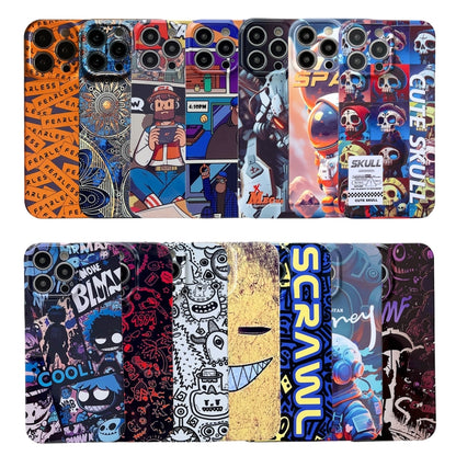 For iPhone 8 Plus / 7 Plus Painted Pattern Precise Hole PC Phone Case(Block Monster) by buy2fix