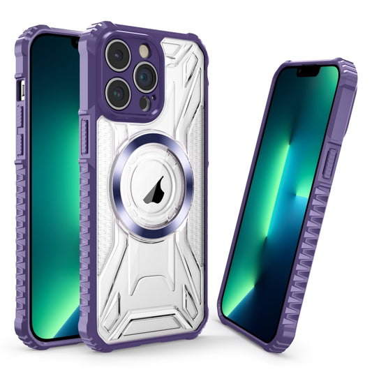 For iPhone 13 Pro CD Texture Magsafe Phone Case(Dark Purple) - iPhone 13 Pro Cases by buy2fix | Online Shopping UK | buy2fix