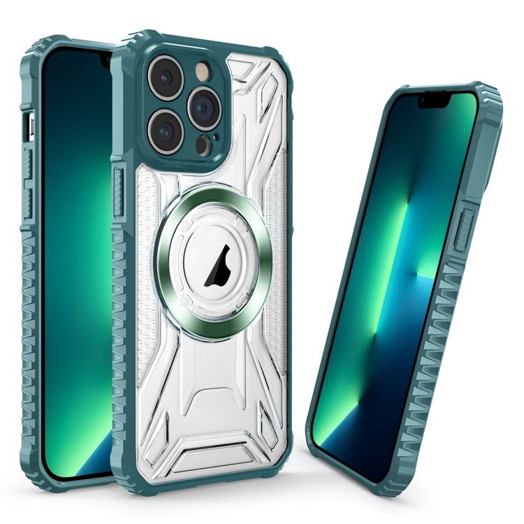 For iPhone 13 Pro CD Texture Magsafe Phone Case(Dark Green) - iPhone 13 Pro Cases by buy2fix | Online Shopping UK | buy2fix