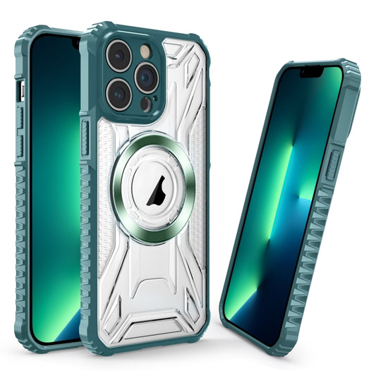 For iPhone 13 Pro CD Texture Magsafe Phone Case(Dark Green) - iPhone 13 Pro Cases by buy2fix | Online Shopping UK | buy2fix